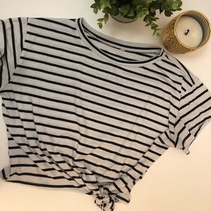 Cropped, stripped tee
